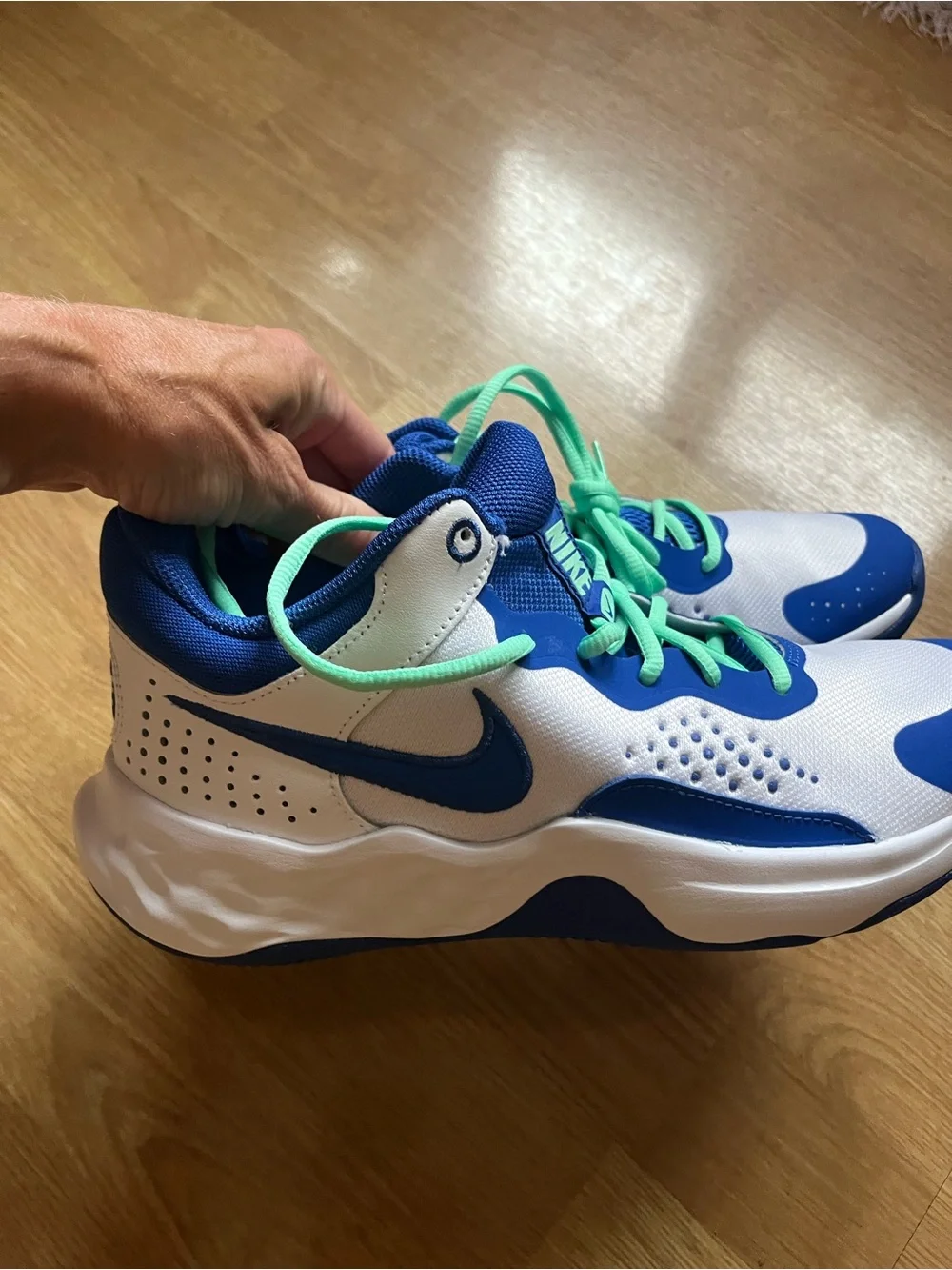 Nike Fly By Mid 3 White Game Royal Men's Size 9 Athletic Shoe BRAND NEW